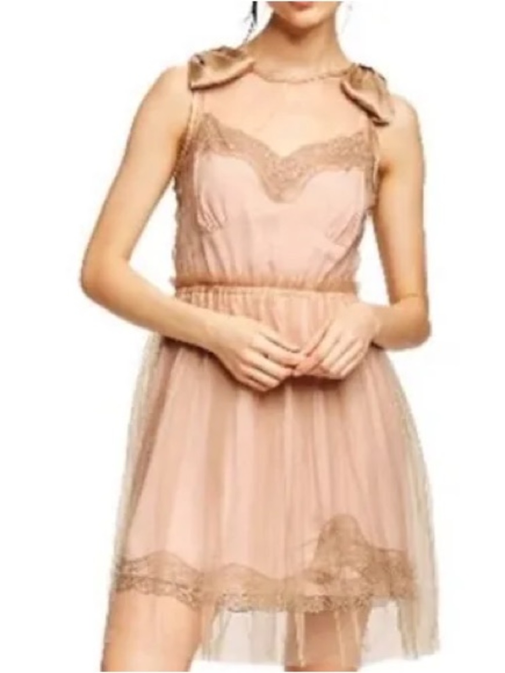 NWT Rodarte Target Slip Dress Camisole Pink Tan Size L
